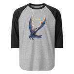 Pietersite Mineral Dragon - 3/4 Sleeve Raglan Shirt
