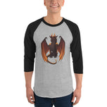 Wulfenite Mineral Dragon - 3/4 Sleeve Raglan Shirt