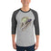 Fungal Dilophosaurus Skull - 3/4 sleeve raglan shirt