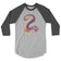 Fluorite Mineral Dragon - Unisex 3/4 Sleeve Raglan Shirt
