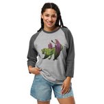Atlantisite Mineral Dragon - 3/4 Sleeve Raglan Shirt