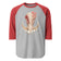 Fungal Warthog Skull - 3/4 Sleeve Raglan Shirt