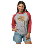 Septarian Mineral Dragon - 3/4 Sleeve Raglan Shirt