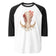 Fungal Warthog Skull - 3/4 Sleeve Raglan Shirt