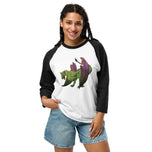 Atlantisite Mineral Dragon - 3/4 Sleeve Raglan Shirt
