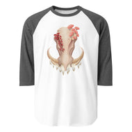 Fungal Warthog Skull - 3/4 Sleeve Raglan Shirt