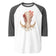 Fungal Warthog Skull - 3/4 Sleeve Raglan Shirt