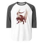 Cinnabar Mineral Dragon - 3/4 Sleeve Raglan Shirt