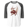 Cinnabar Mineral Dragon - 3/4 Sleeve Raglan Shirt