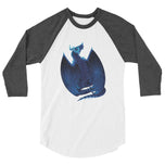 Azurite Mineral Dragon - 3/4 Sleeve Raglan Shirt