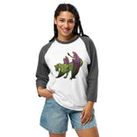 Atlantisite Mineral Dragon - 3/4 Sleeve Raglan Shirt