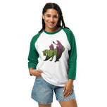 Atlantisite Mineral Dragon - 3/4 Sleeve Raglan Shirt