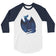 Azurite Mineral Dragon - 3/4 Sleeve Raglan Shirt