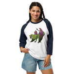 Atlantisite Mineral Dragon - 3/4 Sleeve Raglan Shirt