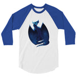 Azurite Mineral Dragon - 3/4 Sleeve Raglan Shirt