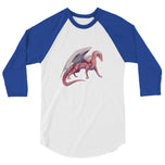 Rhodochrosite Mineral Dragon - 3/4 Sleeve Raglan Shirt