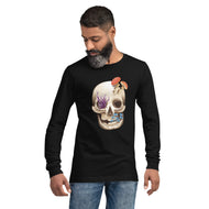 Fungal Human Skull - Unisex Long Sleeve Tee