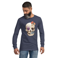 Fungal Human Skull - Unisex Long Sleeve Tee