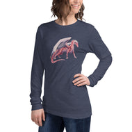 Rhodochrosite Mineral Dragon - Unisex Long Sleeve Tee