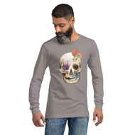 Fungal Human Skull - Unisex Long Sleeve Tee