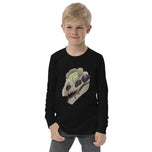 Fungal Dilophosaurus Skull - Youth Long Sleeve Tee