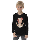 Fungal Warthog Skull - Unisex Youth Long Sleeve Tee