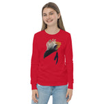 Fungal Crow Skull - Youth long sleeve tee