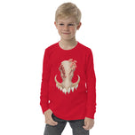 Fungal Warthog Skull - Unisex Youth Long Sleeve Tee