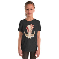 Fungal Warthog Skull - Youth Short Sleeve T-Shirt
