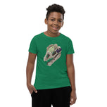 Fungal Dilophosaurus Skull - Unisex Youth Short Sleeve T-Shirt